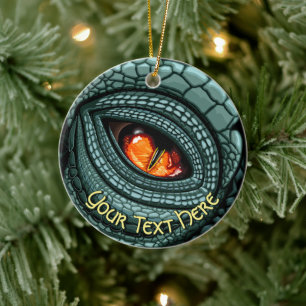 Primal Reptile Predator Eye Ceramic Ornament
