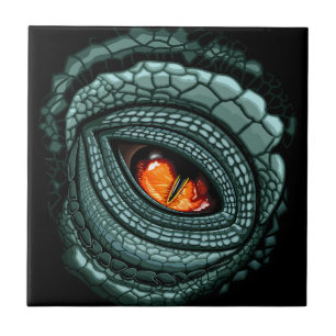 Primal Reptile Predator Eye Ceramic Tile