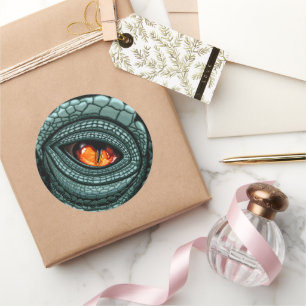 Primal Reptile Predator Eye Classic Round Sticker