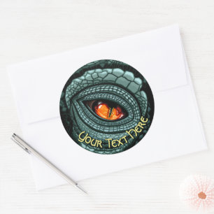 Primal Reptile Predator Eye Classic Round Sticker