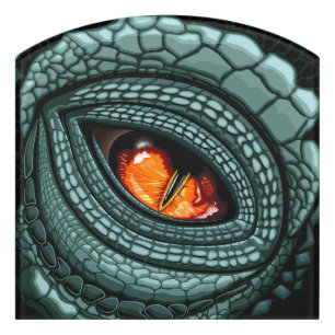 Primal Reptile Predator Eye Door Sign