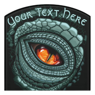 Primal Reptile Predator Eye Door Sign