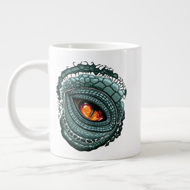 Primal Reptile Predator Eye Giant Coffee Mug (Left)