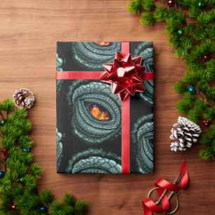 Primal Reptile Predator Eye Gift Tags Wrapping Paper