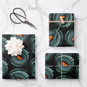 Primal Reptile Predator Eye Gift Tags Wrapping Paper Sheets