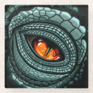 Primal Reptile Predator Eye Glass Coaster