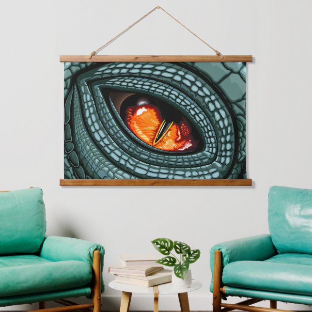 Primal Reptile Predator Eye Hanging Tapestry (Living Room)