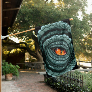 Primal Reptile Predator Eye House Flag