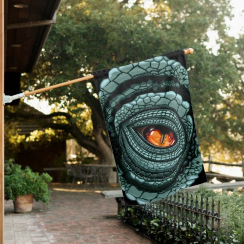 Primal Reptile Predator Eye House Flag
