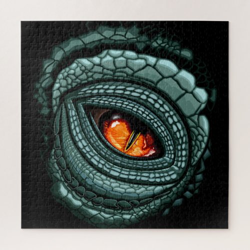 Primal Reptile Predator Eye Jigsaw Puzzle