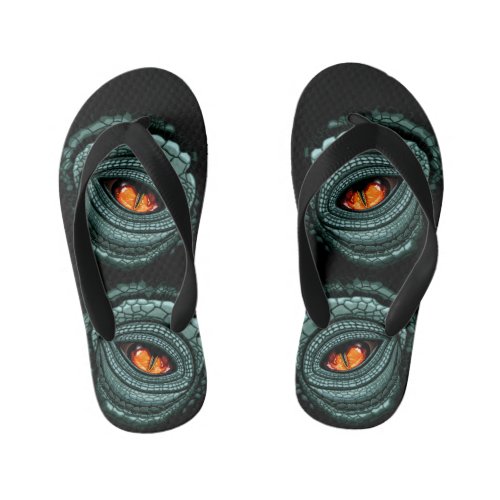 Primal Reptile Predator Eye Kid's Flip Flops