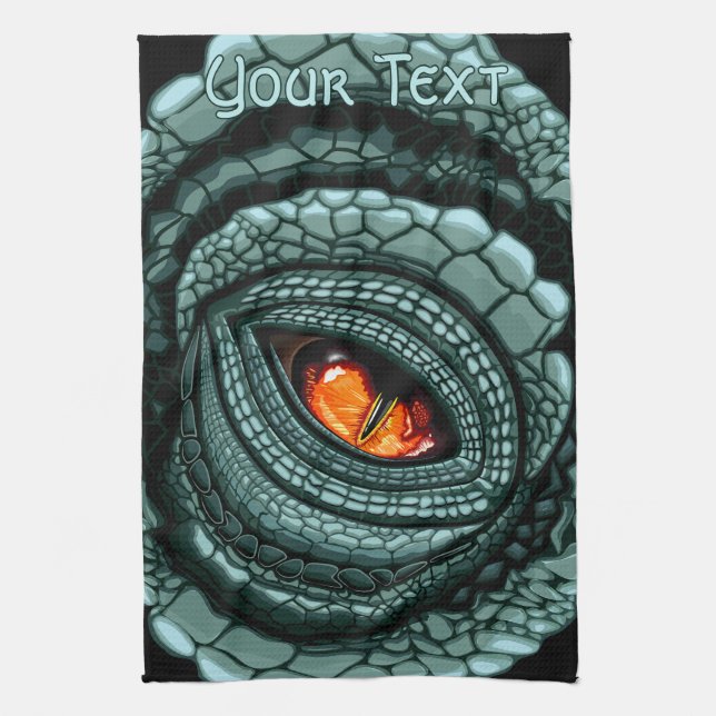 Primal Reptile Predator Eye Kitchen Towel (Vertical)