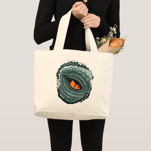 Primal Reptile Predator Eye Large Tote Bag