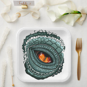 Primal Reptile Predator Eye Paper Plates