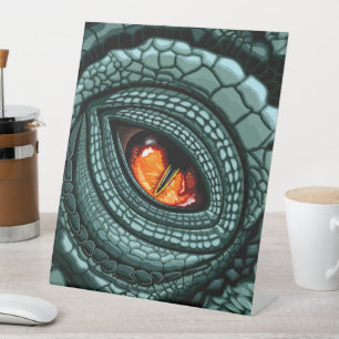 Primal Reptile Predator Eye Pedestal Sign