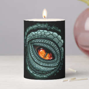 Primal Reptile Predator Eye Pillar Candle