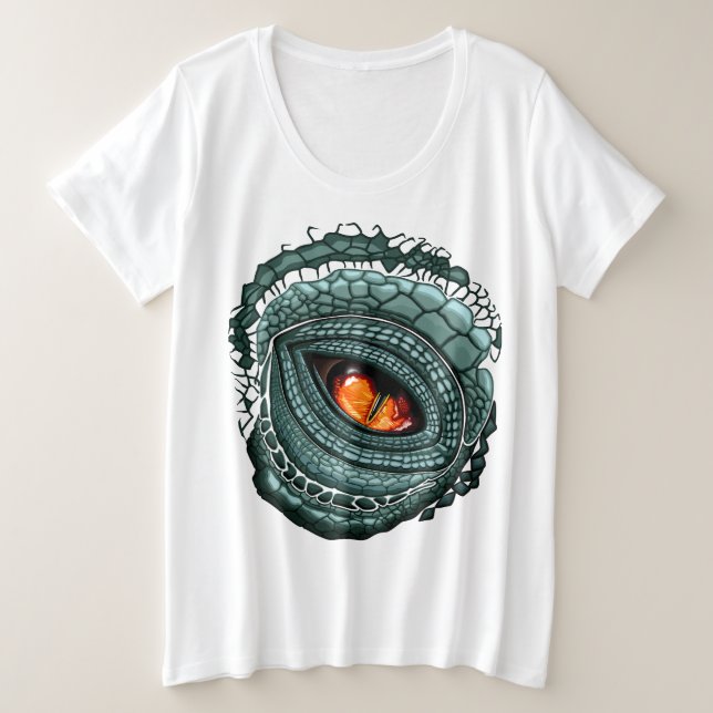 Primal Reptile Predator Eye Plus Size T-Shirt (Design Front)