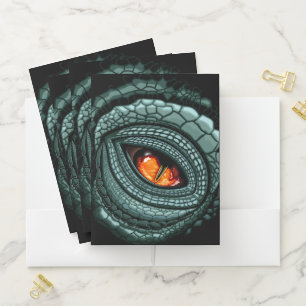 Primal Reptile Predator Eye Pocket Folder