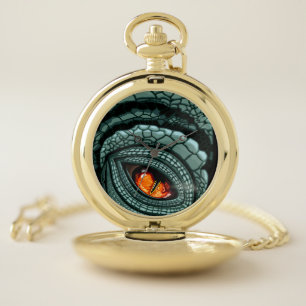 Primal Reptile Predator Eye Pocket Watch
