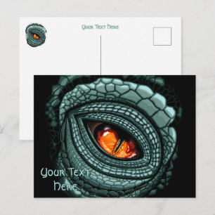 Primal Reptile Predator Eye Postcard