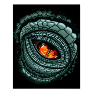 Primal Reptile Predator Eye Poster