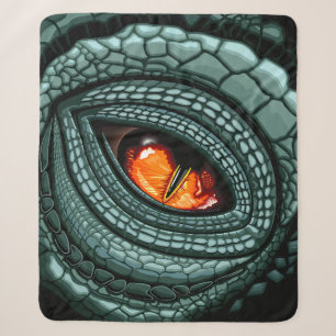 Primal Reptile Predator Eye Sherpa Blanket