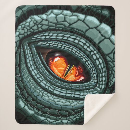 Primal Reptile Predator Eye Sherpa Blanket