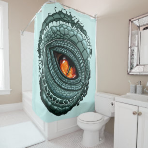 Primal Reptile Predator Eye Shower Curtain