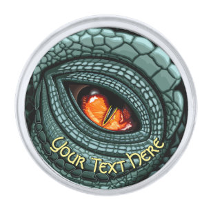 Primal Reptile Predator Eye Silver Finish Lapel Pin