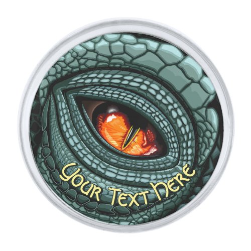 Primal Reptile Predator Eye Silver Finish Lapel Pin