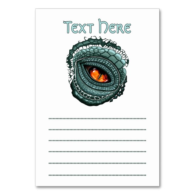 Primal Reptile Predator Eye Table Number (Back)