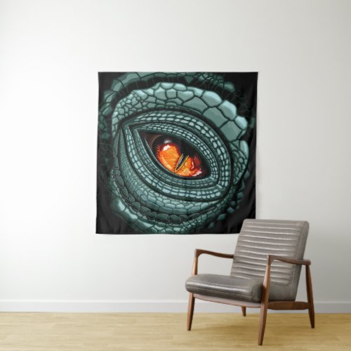 Primal Reptile Predator Eye Tapestry