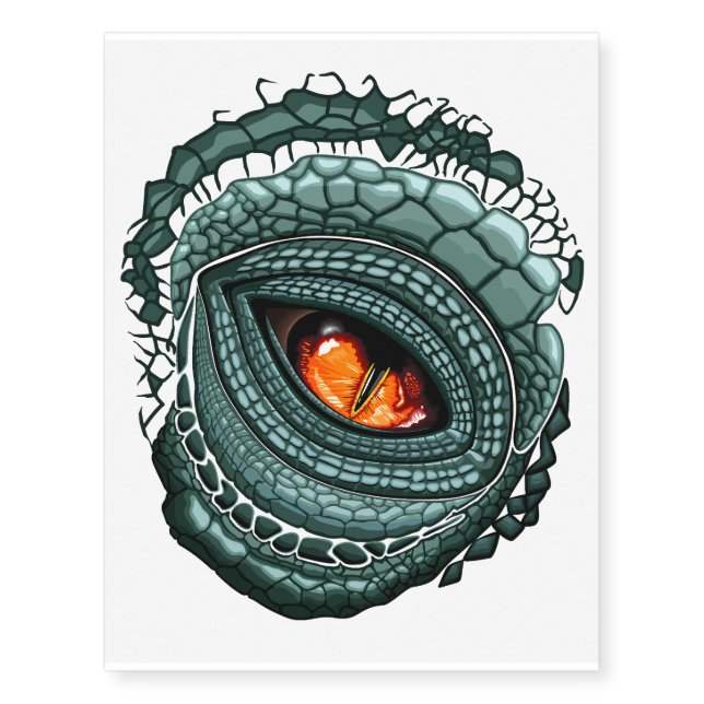 Primal Reptile Predator Eye Temporary Tattoos (Front)