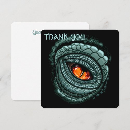 Primal Reptile Predator Eye Thank You Card