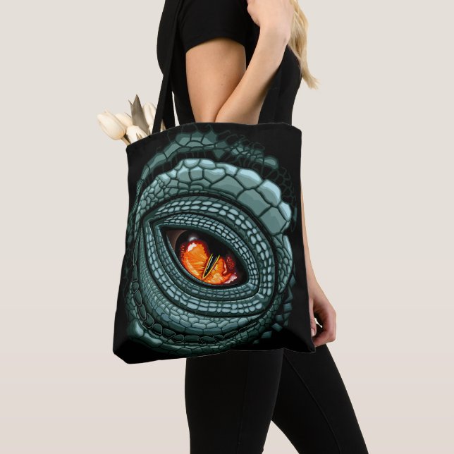 Primal Reptile Predator Eye Tote Bag (Close Up)