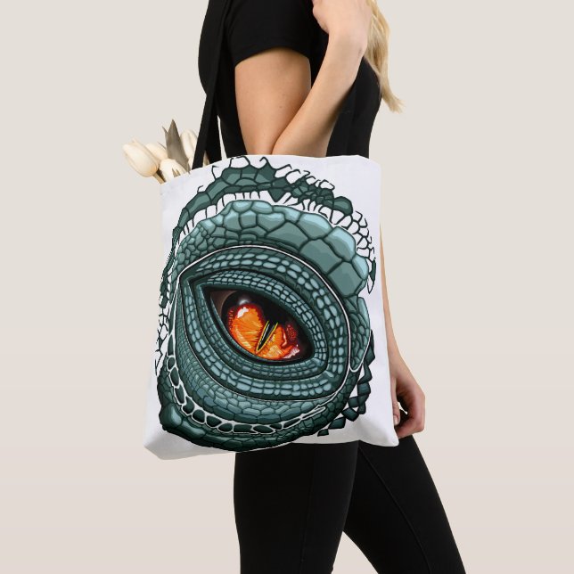 Primal Reptile Predator Eye Tote Bag (Close Up)