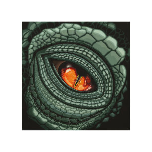 Primal Reptile Predator Eye Wood Wall Art
