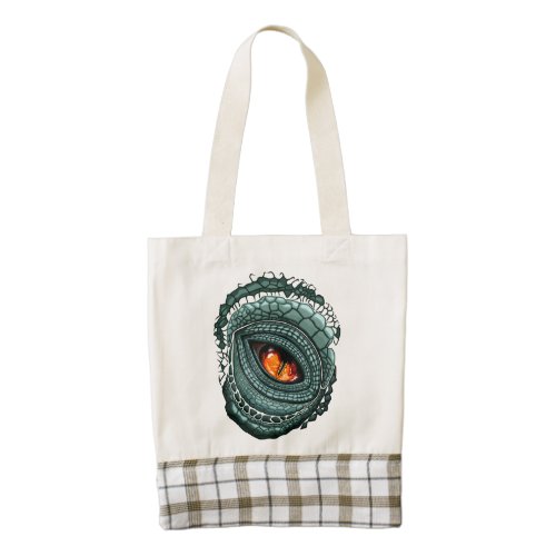 Primal Reptile Predator Eye Zazzle HEART Tote Bag