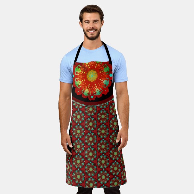 Primal Rhythms Mandala Pattern Apron (Worn)