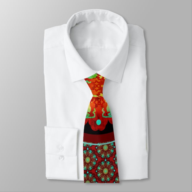 Primal Rhythms Mandala Pattern Neck Tie (Tied)