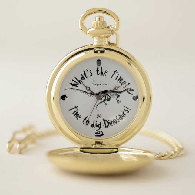 Primalbeasts "Time To Dig Dinosaurs!" Pocket Watch (Inside)