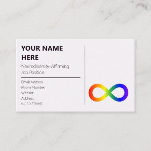 Primaries & Secondaries Infinity Sign Business Card