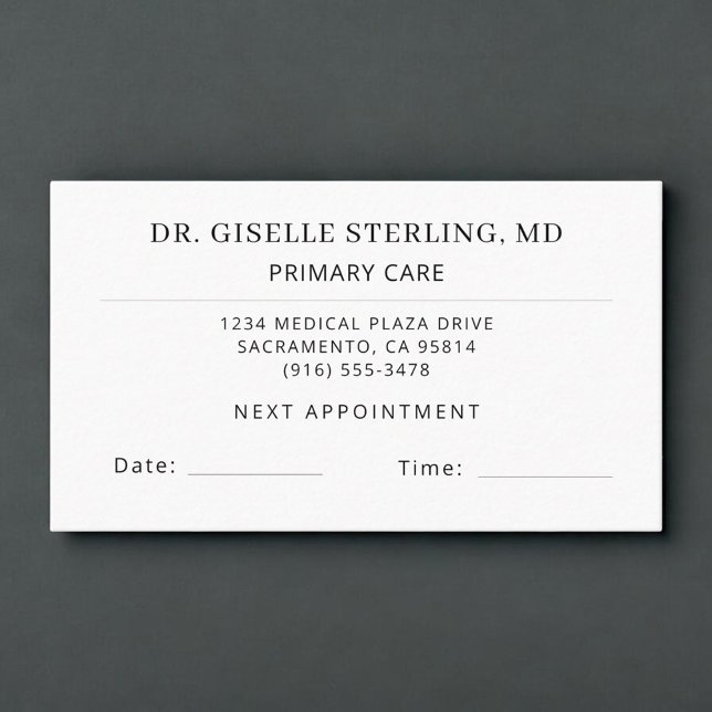 Primary Care Doctor Office Appointment Card (Creator Uploaded)