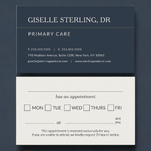 Primary Care Doctor Office Appointment Reminder Card