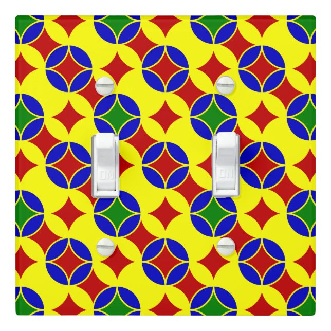 Primary Circles-03-LIGHT SWITCH COVER-Dble Toggle Light Switch Cover (In Situ)
