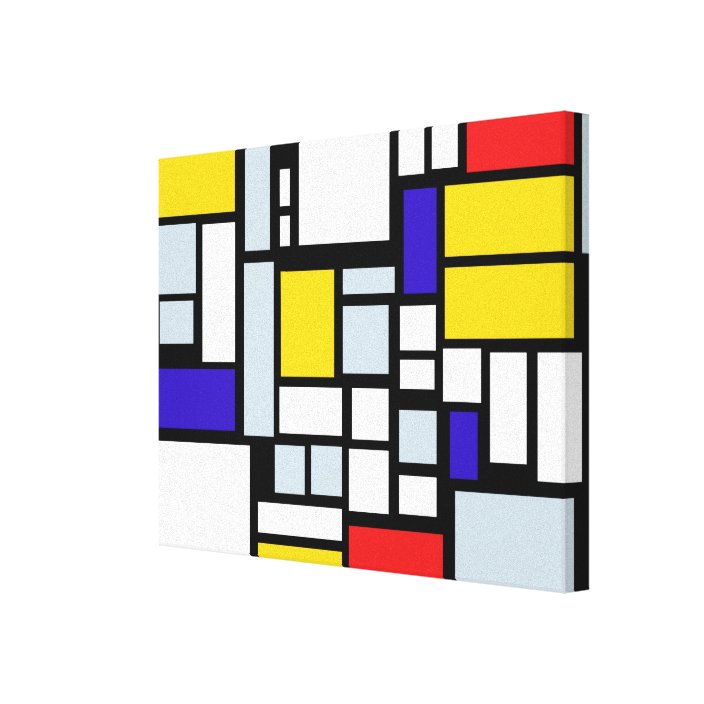 Primary Color Squares And Rectangles Wall Art Zazzle Com