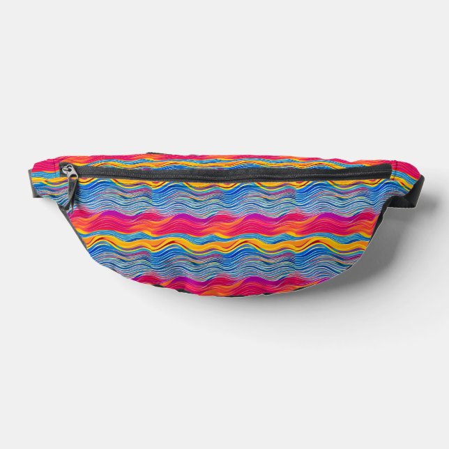 Primary Color Waves Fanny Pack (Lay Down)