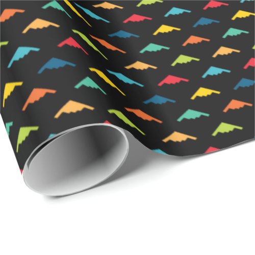 Primary Colored B_2 Spirit Stealth Bomber Pattern Wrapping Paper