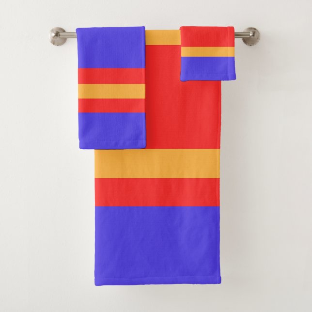  Primary Colors Bath Towel Set (Insitu)