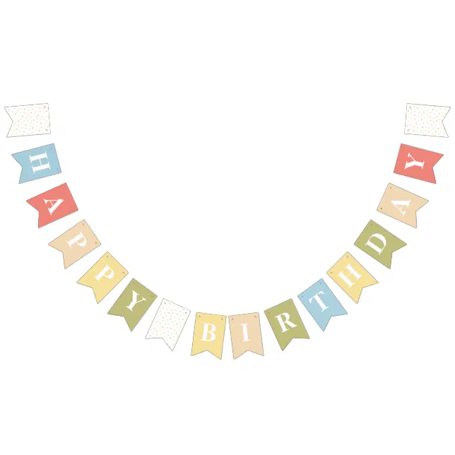 Primary colors Birthday Party Bunting Flags | Zazzle